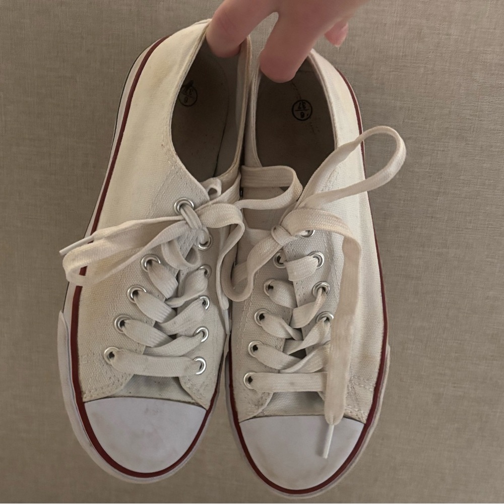 Classic White Canvas Sneakers